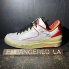 Air Jordan 2 Low Off White White Red Sz 9.5