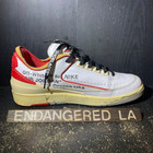 Air Jordan 2 Low Off White White Red Sz 9.5