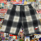 Nike Supreme Plaid Sweatshorts Black/Grey 18' Sz S