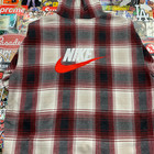 Nike Supreme Plaid Sweater Burgundy 18' Sz L