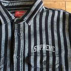 Supreme Stripe Heavyweight Flannel Shirt F/W 18' Sz M (#5389)