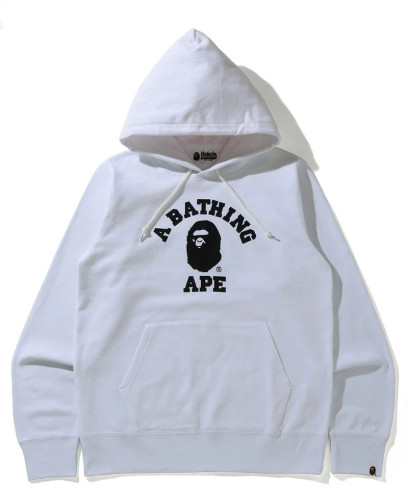 BAPE College Pullover Hoodie White