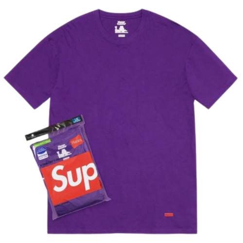 Supreme Hanes Tagless Tee Purple