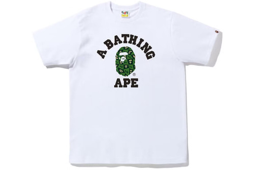 BAPE Distortion College Tee White/Green