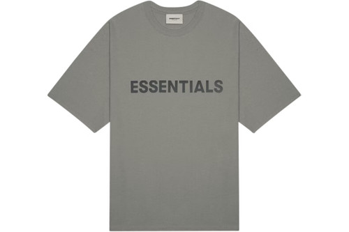 Fear of God ESSENTIALS Boxy Tee Applique Logo Charcoal S/S 20'