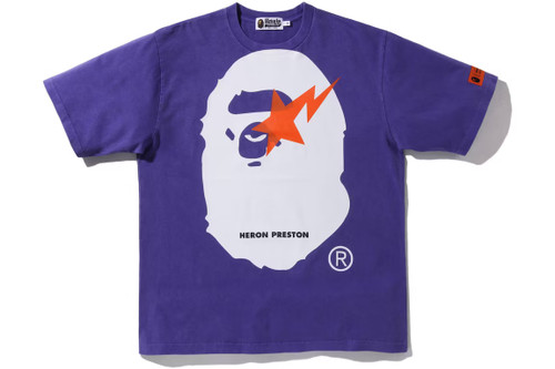 BAPE x Heron Preston Relaxed Fit Tee Purple