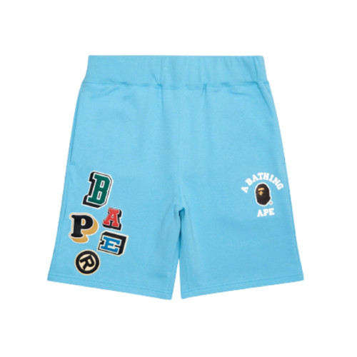 BAPE Multi Fronts Sweat Shorts Sax