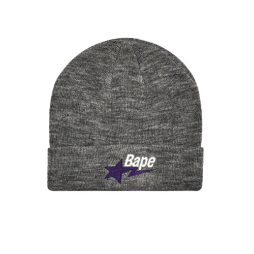 BAPE Sta Knit Cap Grey/Purple