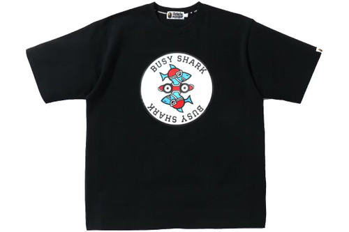 BAPE Busy Shark Relaxed Fit Heavy Weight Tee Black