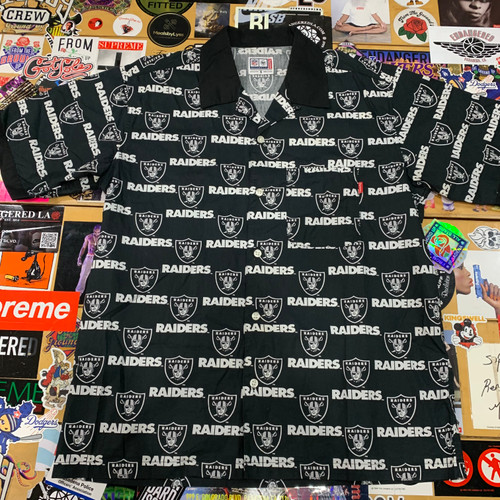 Supreme Raiders Button Up Black Sz S