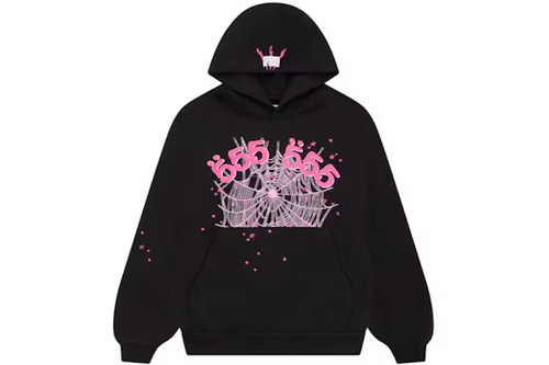 Spider Angel Number Hoodie Black