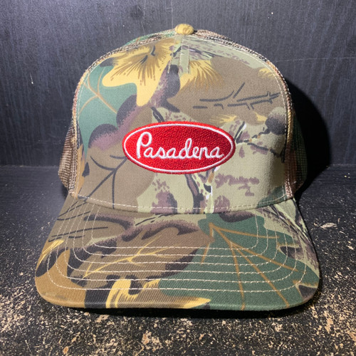 From The Ground Up Pasadena Bilt Unpadded Trucker Hat Woodland Camo