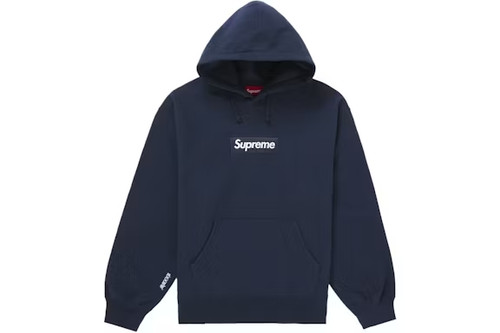 Supreme Box Logo Hoodie Navy F/W 25'