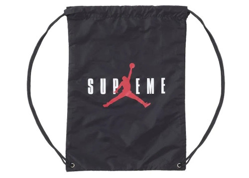Supreme x Jordan Drawstring Bag Black