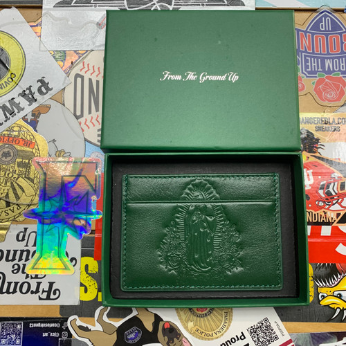 From the Ground Up Virgin Mary Green Card Holder