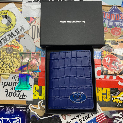 From the Ground Up Wallet Blue