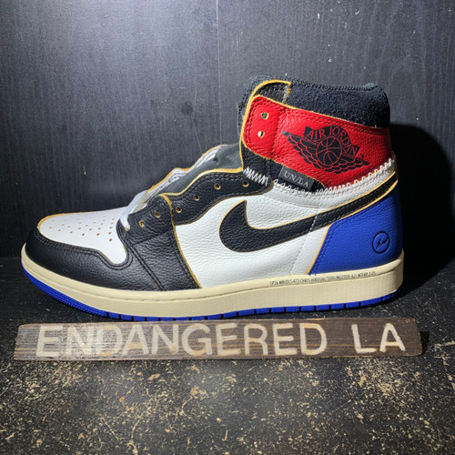 Air Jordan 1 Union x Fragment LA Varstiy Red Royal Blue Sz 10