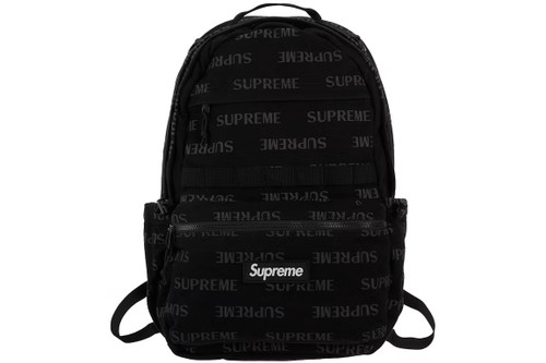 Supreme Logo Backpack Black F/W 26'