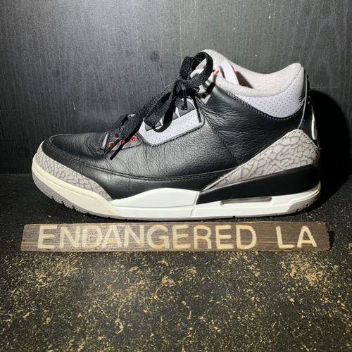 Air Jordan 3 Black Cement 24’ Sz 9