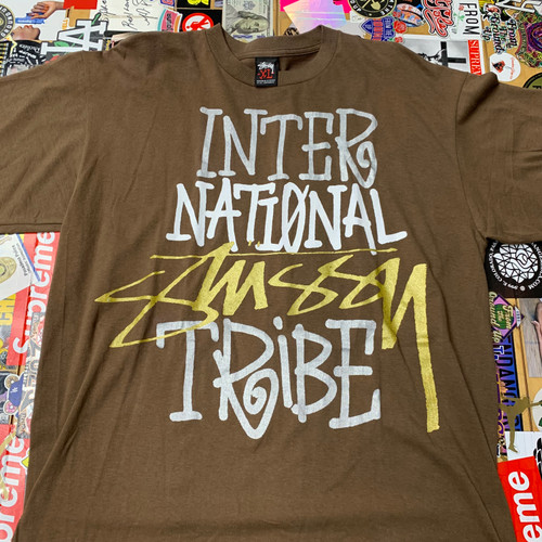 Stussy International Stussy Tribe Tee Brown Sz XL
