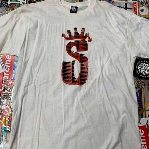 Stussy S Crown Tee White Sz L