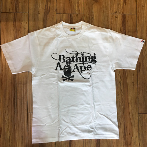 BAPE Crossbone Stencil Tee White