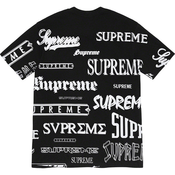 Supreme Cross Box Logo Tee Black F/W 20'