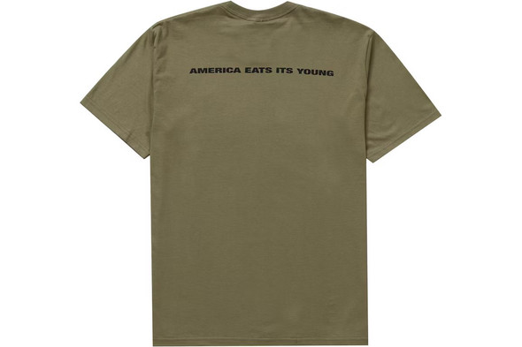 Supreme America Eats Its Young Tee Olive F/W 21'