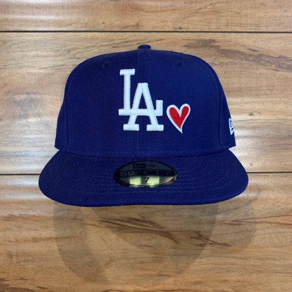 Los Angeles Dodgers Blue Valentines Day Fitted Sz 7 (#9144)