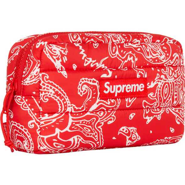 Supreme Puffer Neck Pouch Blue Paisley F/W 22' (#9599)