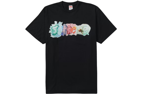 Supreme Watercolor Tee Black S/S 23'