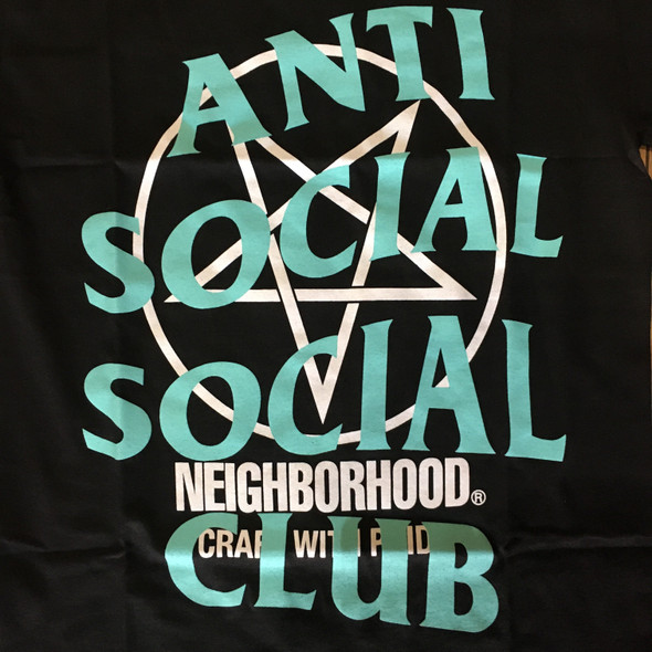 Anti Social Social Club x Neighborhood Tee Black Sz S Anti Social Social Club x Neighborhood Tee Black Sz S
