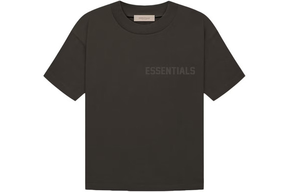 Fear of God ESSENTIALS Boxy Tee Applique Logo Stretch Limo Sz M