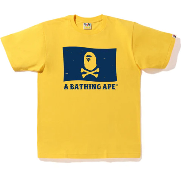 BAPE Pirate Flag Tee Yellow/Navy