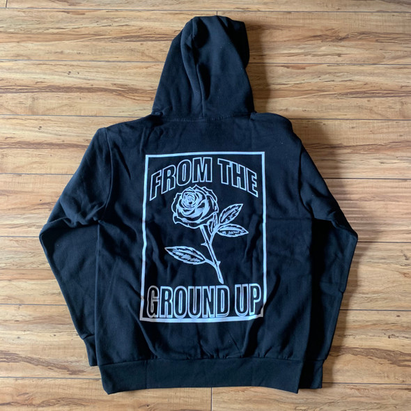 From The Ground Up Rose Hoodie Black