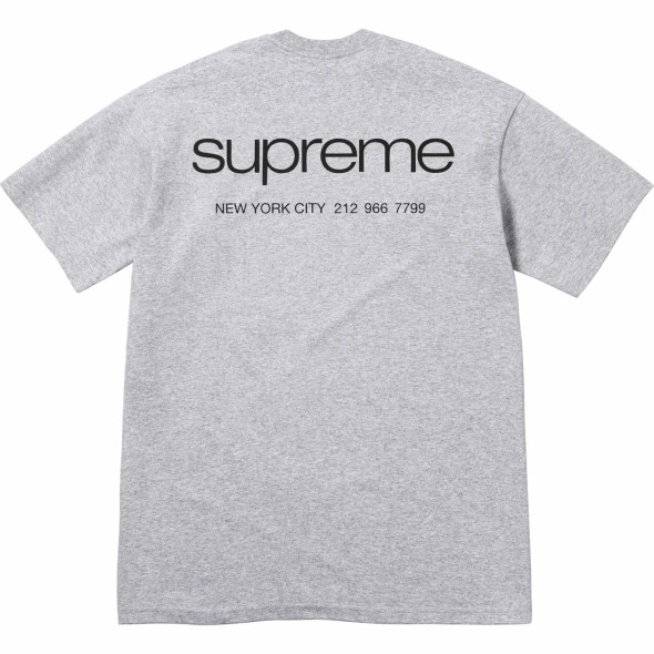 Supreme NYC Tee Black F/W 23'