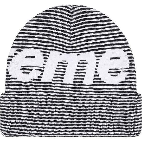 Supreme Big Logo Beanie Black Stripe F/W 22'