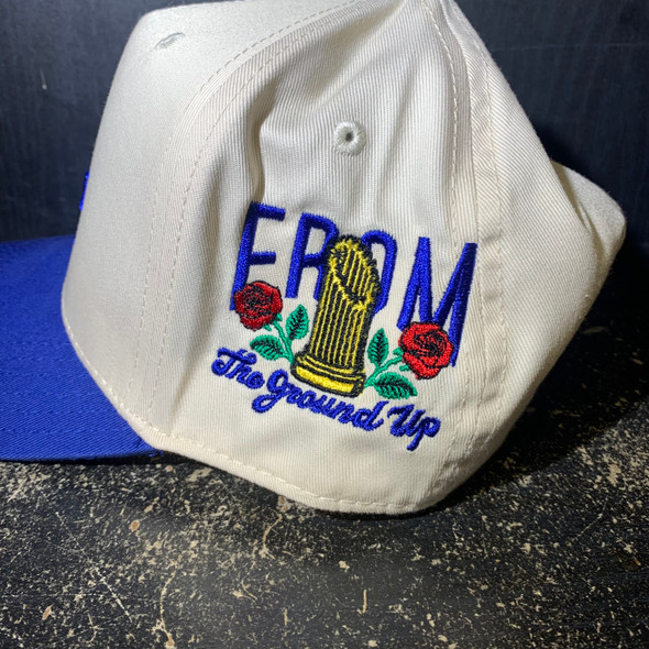 From The Ground Up LA Champion Patch Snap Back 5-Panel Blue/Cream From The Ground Up LA Champion Patch Snap Back 5-Panel Blue/Cream