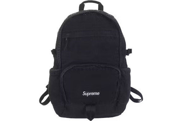 Supreme Backpack Denim Black F/W 25' Supreme Backpack Denim Black F/W 25'