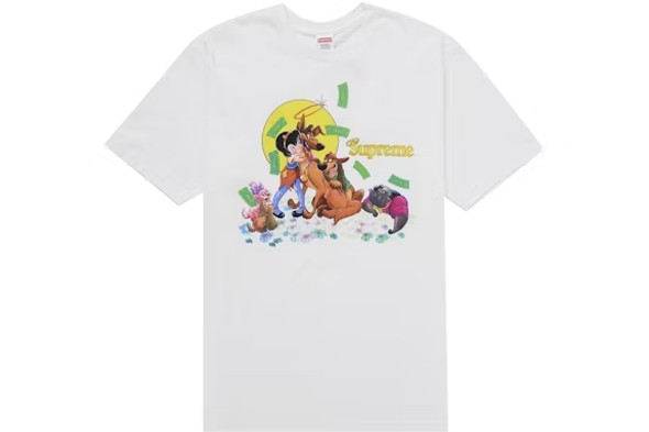 Supreme All Dogs Go To Heaven Tee White F/W 25'