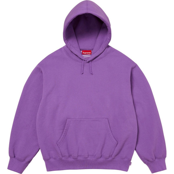 Supreme Satin Applique Logo Hoodie Violet F/W 25'