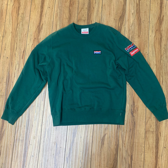 Supreme Fox Honda Racing Crewneck Green F/W 19' Sz M