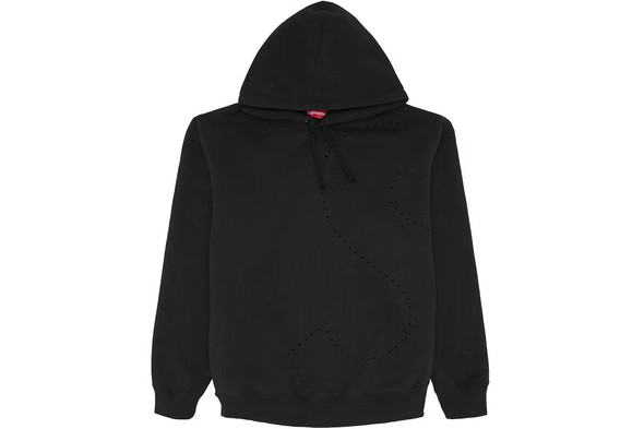 Supreme Hoodie Laser Cut S Logo Black S/S 21'