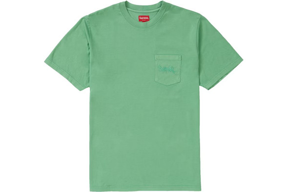 Supreme Overdyed Pocket Tee Green S/S 19'