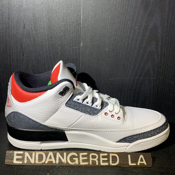 Air Jordan 3 Fire Red Denim Japan Sz 10 Air Jordan 3 Fire Red Denim Japan Sz 10