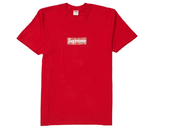 Supreme Box Logo Bandana Tee Yellow F/W 19' - ENDANGERED LA