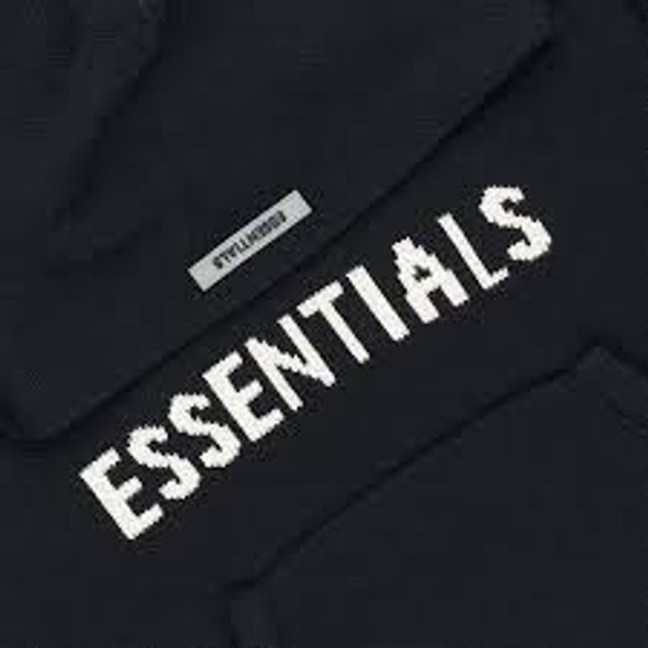 Fear of God Essentials Knit Hoodie Black Sz XL Fear of God Essentials Knit Hoodie Black Sz XL