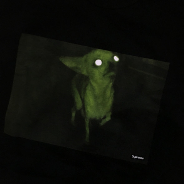 Supreme Chris Cunningham Chihuahua Tee Black F/W 18' Sz L Supreme Chris Cunningham Chihuahua Tee Black F/W 18' Sz L