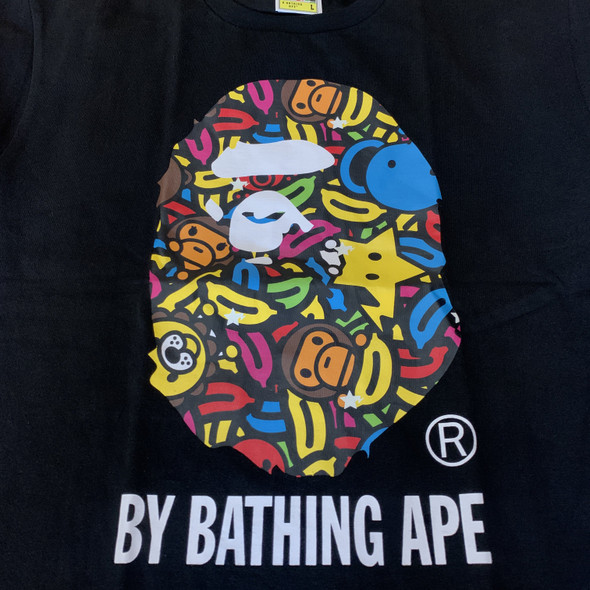 Bape Tee Pop Art Ape Face Black Sz L Bape Tee Pop Art Ape Face Black Sz L