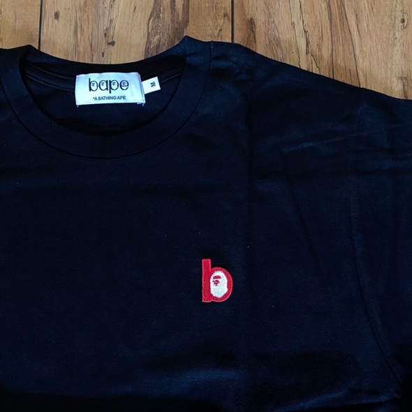 BAPE B Patch Tee Black